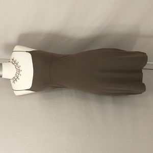 French Slip Dress by Capucine Puerari Sexy Naked Look Brown Color Stretch Mini